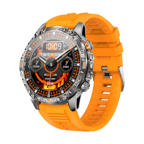 YK16 Smart Watch 100+ Sports Modes 1.7 Inch IPS Screen Health Monitoring Outdoor Wristwatch Built-in Flashlight - Orange - 1