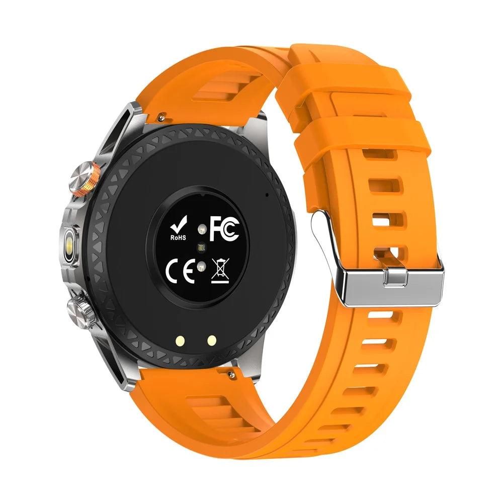 YK16 Smart Watch 100+ Sports Modes 1.7 Inch IPS Screen Health Monitoring Outdoor Wristwatch Built-in Flashlight - Orange - 2