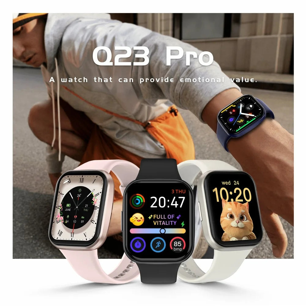 Q23Pro 1.83 Inch TFT Color Screen Bluetooth-compatible Smart Watch Health Monitor Fitness Tracker for Android / iOS - Pink - 3