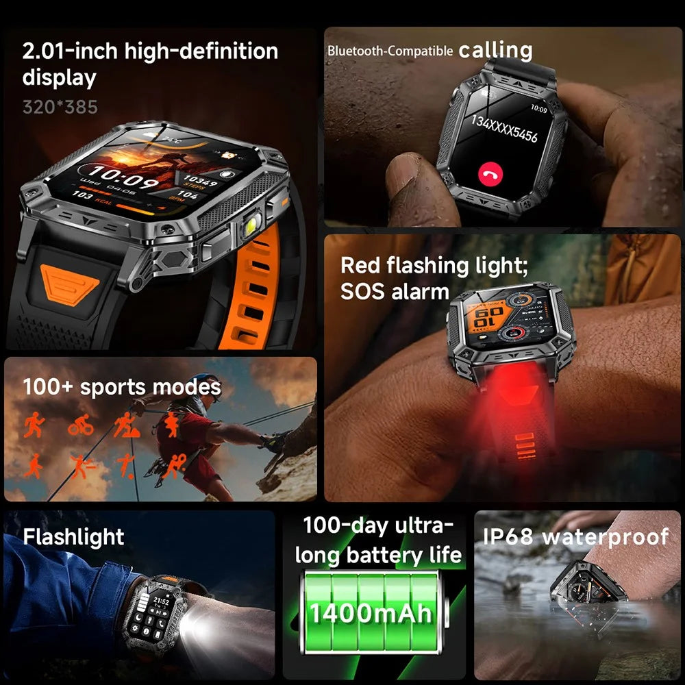 AK86 2.01 Inch HD Screen Smart Watch Heart Rate Blood Oxygen Monitor Bluetooth-compatible Calling Sports Wristwatch - Grey Silicone Strap - 5