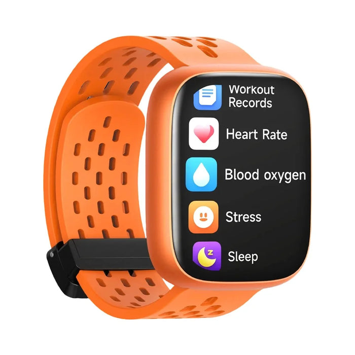 MOMAX 1-Wear Lite Smart Watch Fitness Tracker Health Monitor SpO2 Heart Rate Sleep Analysis 100+ Sport Modes IP68 Waterproof - Orange - 1