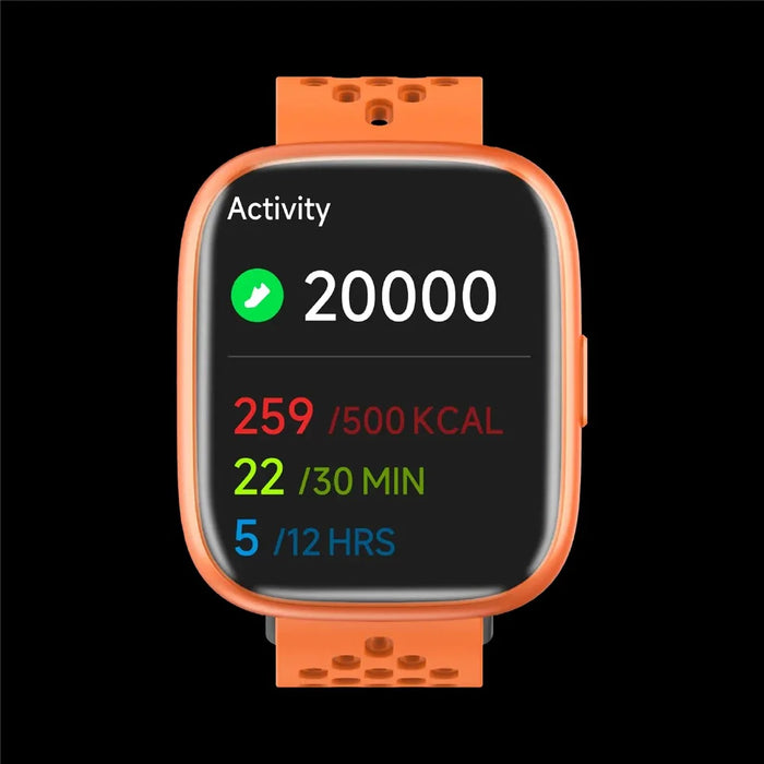 MOMAX 1-Wear Lite Smart Watch Fitness Tracker Health Monitor SpO2 Heart Rate Sleep Analysis 100+ Sport Modes IP68 Waterproof - Orange - 2