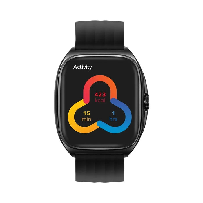 MOMAX 1-Wear Curvex Smart Watch 1.85" AMOLED Display Health Monitor Fitness Tracker with 100+ Sport Modes - Black - 2