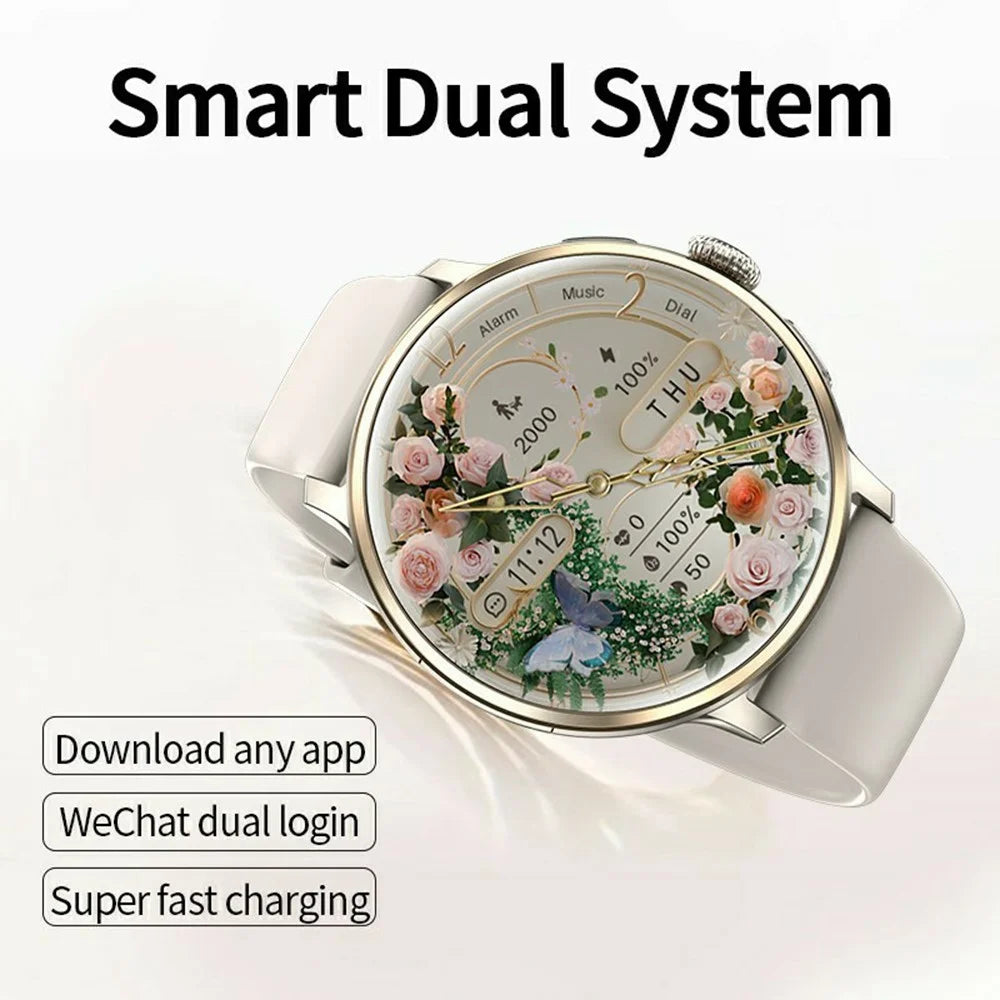 H88 1.6inch AMOLED Smart Watch 5G Global Connectivity Bluetooth-Compatible Dual System Health Monitor for Women - Pink - 4