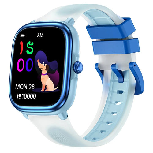HT40 Kids Smart Watch Fitness Tracker with Heart Rate Sleep Monitoring Story Player Flashlight - Blue - 1