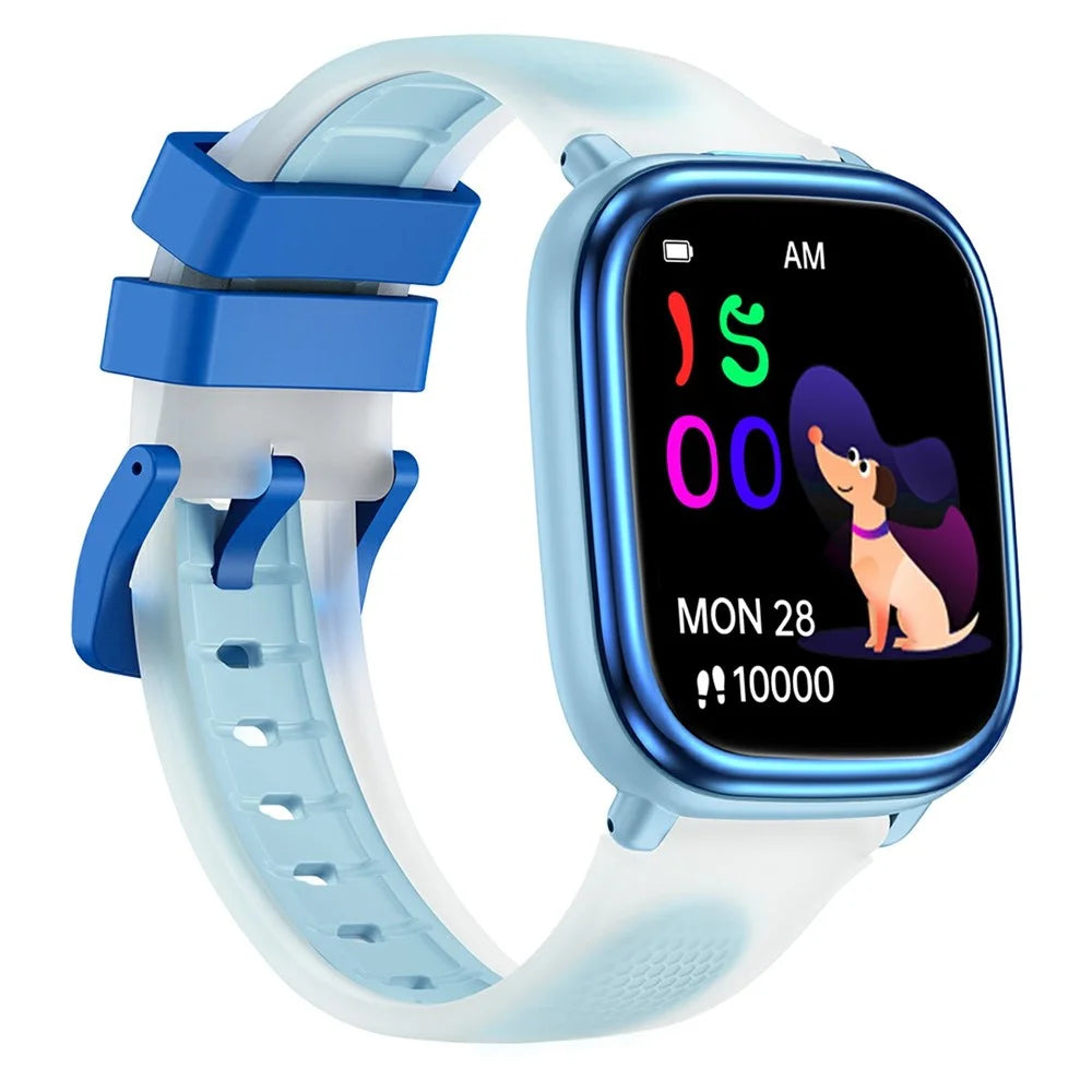 HT40 Kids Smart Watch Fitness Tracker with Heart Rate Sleep Monitoring Story Player Flashlight - Blue - 2
