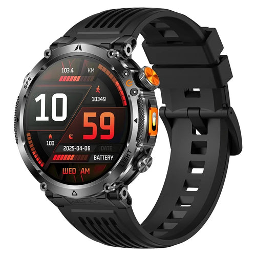 HT42 Smart Watch GPS Positioning Wireless Calling Heart Rate Monitor For Outdoor Sports - Black - 1