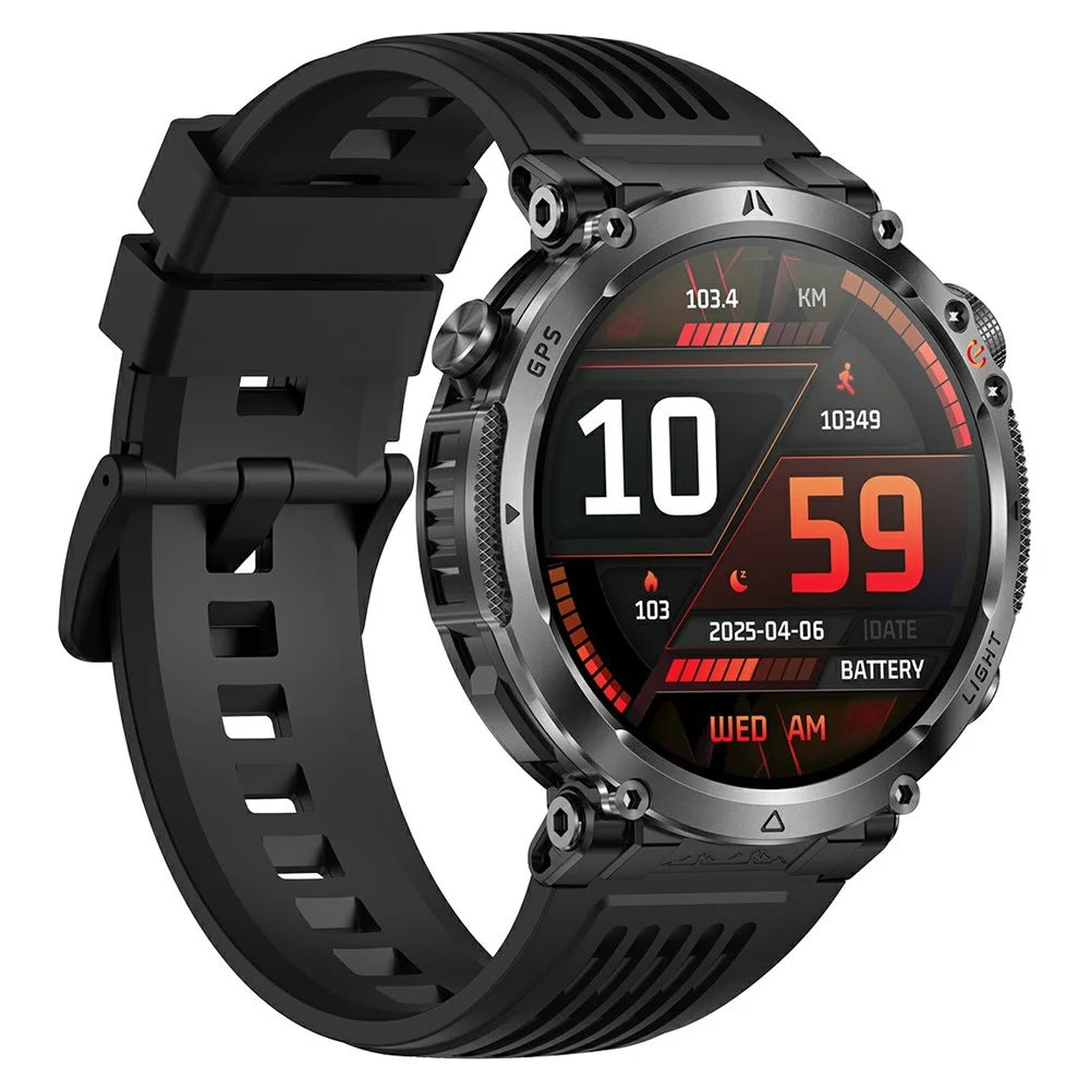 HT42 Smart Watch GPS Positioning Wireless Calling Heart Rate Monitor For Outdoor Sports - Black - 2