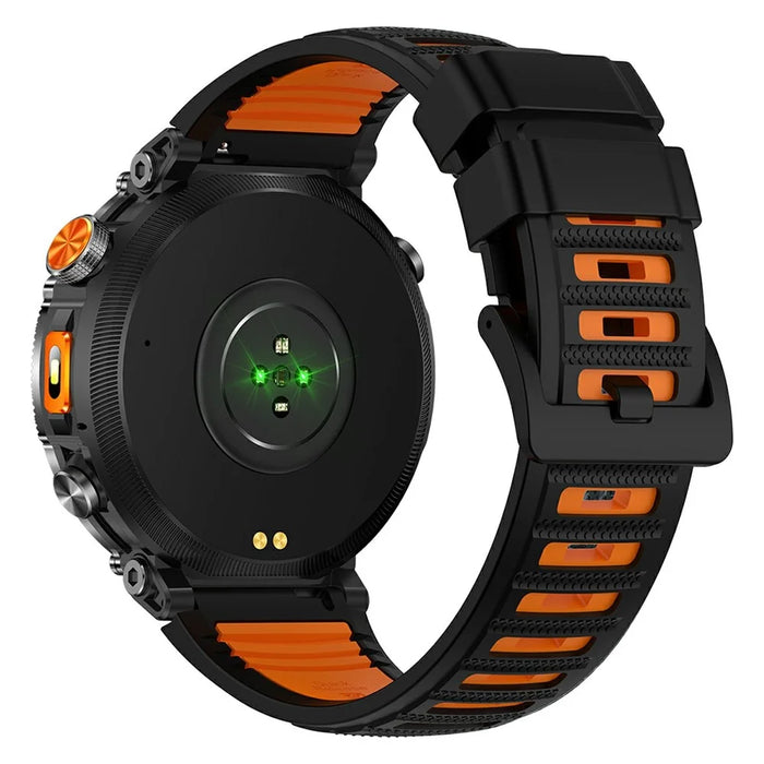 HT42 Smart Watch GPS Positioning Sports Band with BT Call Heart Rate Monitor Pedometer Flashlight Compass for Outdoor Activities - Orange - 3