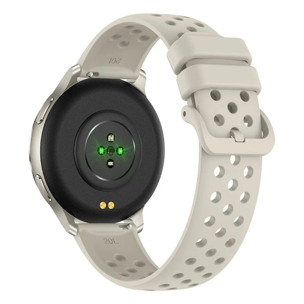 HT43 1.32 inch AMOLED Smart Watch GPS BT Calling Compass Outdoor Sports Tracker Band for Women - White - 3