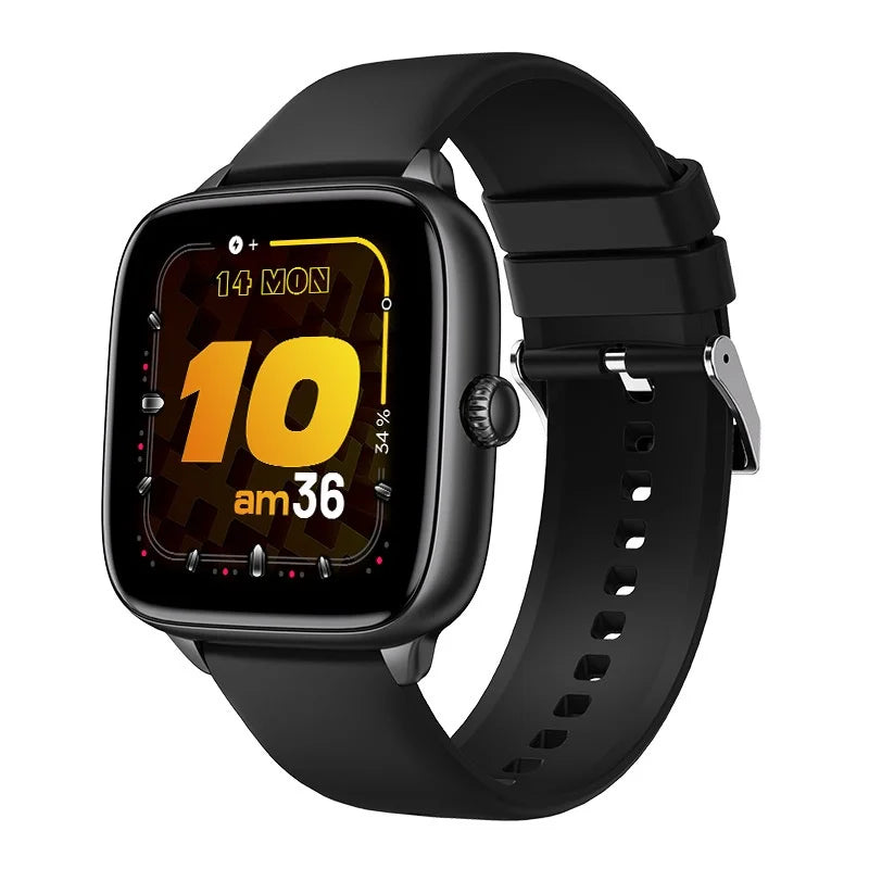 T70 1.72 inch HD Screen Smart Watch with BT Calling Multi Sport Modes Heart Rate Blood Pressure Monitoring - Black - 1