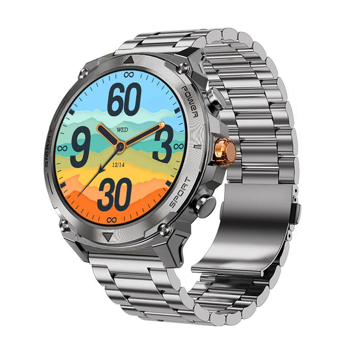 T53 1.43 inch AMOLED Smart Watch BT Call IP68 Waterproof Sports Band with Heart Rate Blood Pressure Monitoring - Light Gray - 1
