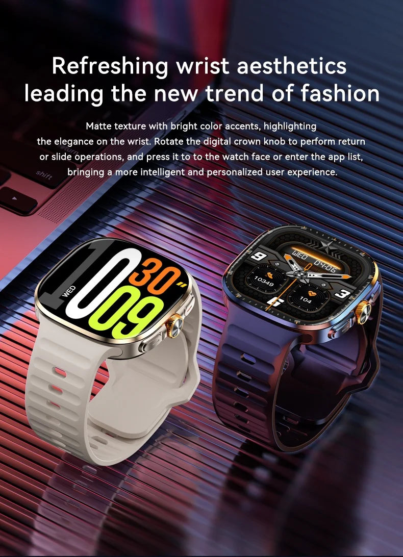 M99 2.4 Inch AMOLED Smart Watch 5G SIM Card BT Assistant Dual System GPS Health Monitoring - Black - 3