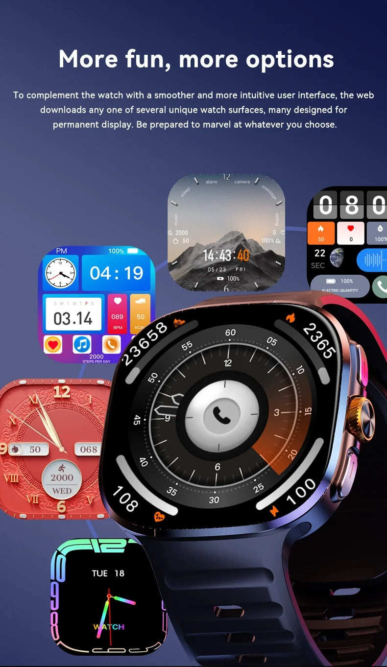 M99 2.4 Inch AMOLED Smart Watch 5G SIM Card BT Assistant Dual System GPS Health Monitoring - Black - 4