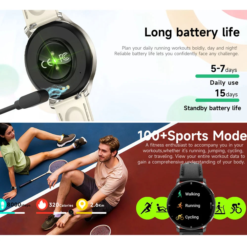 HT39 1.32 inch AMOLED Smart Watch BT Call Electric Band with Heart Rate Blood Pressure Monitoring - Black (Silicone Strap) - 4