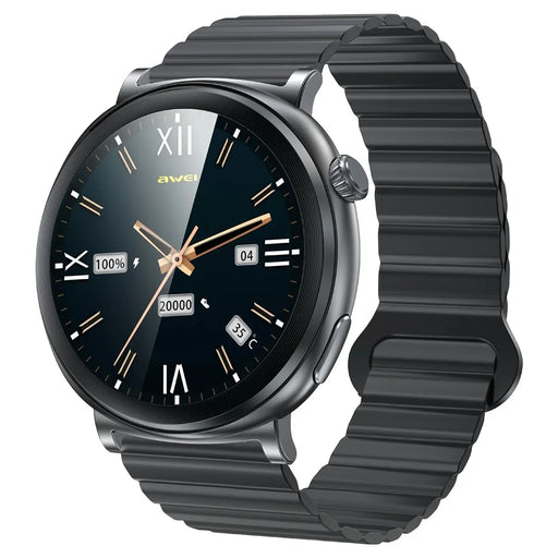 AWEI H18 Heart Rate Monitor Bluetooth-compatible Calling Smart Watch 1.43 Inch AMOLED Screen Sports Wristwatch - Black - 1