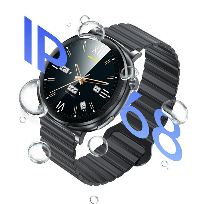 AWEI H18 Heart Rate Monitor Bluetooth-compatible Calling Smart Watch 1.43 Inch AMOLED Screen Sports Wristwatch - Black - 4