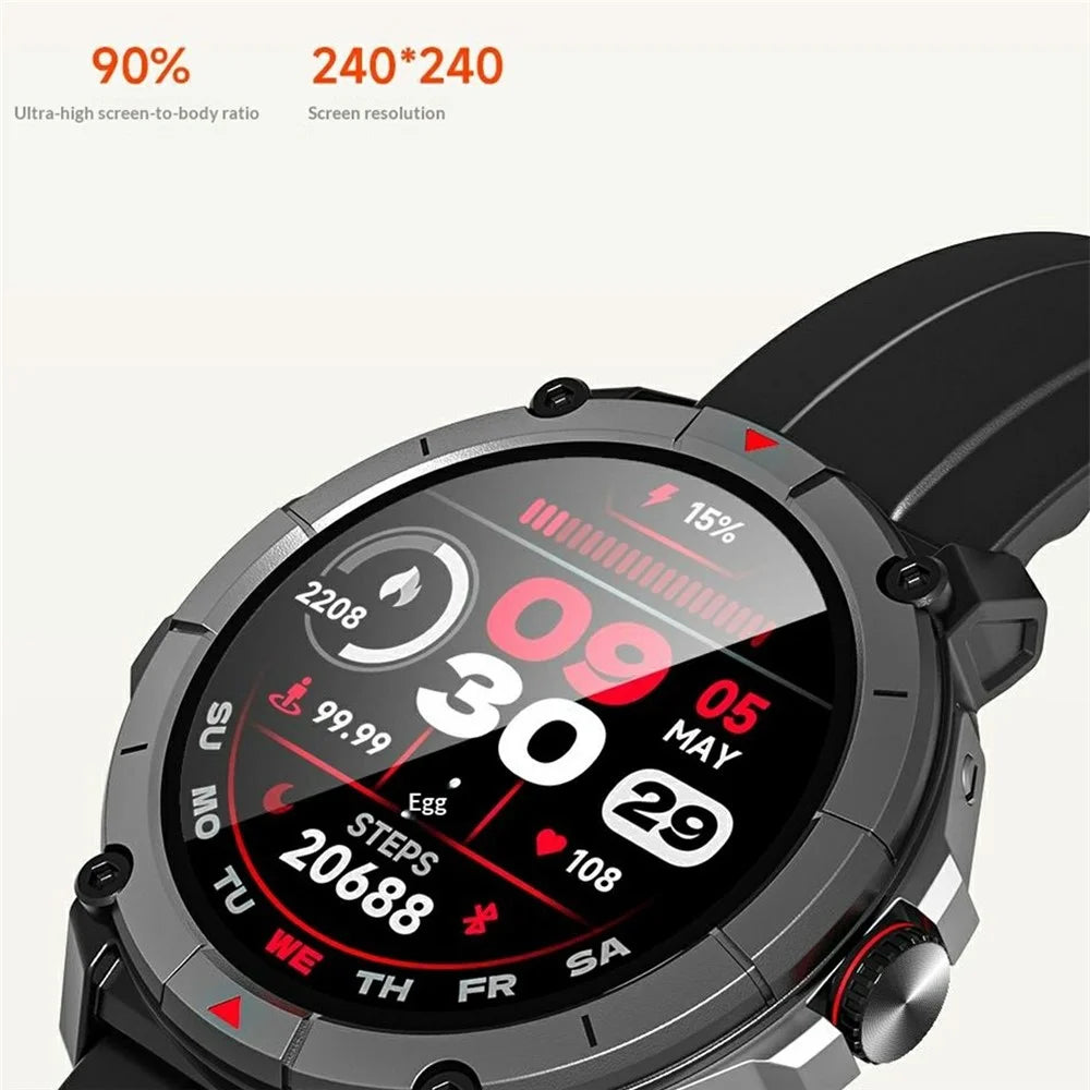 AWEI H39 GPS Positioning Smart Watch Blood Pressure Blood Oxygen Monitor Bluetooth-compatible Calling Sports Wristwatch - Black - 2