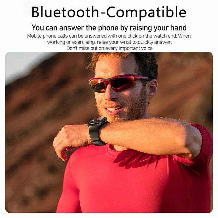 AWEI H45 Smart Watch Bluetooth-compatible Call IP68 Waterproof Heart Rate Blood Oxygen Monitor Sports Watch - Dark Blue - 7