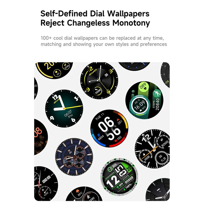 AWEI H35 Smart Watch Bluetooth-compatible Call IP68 Waterproof Heart Rate Blood Oxygen Monitor Sports Watch - Black - 6