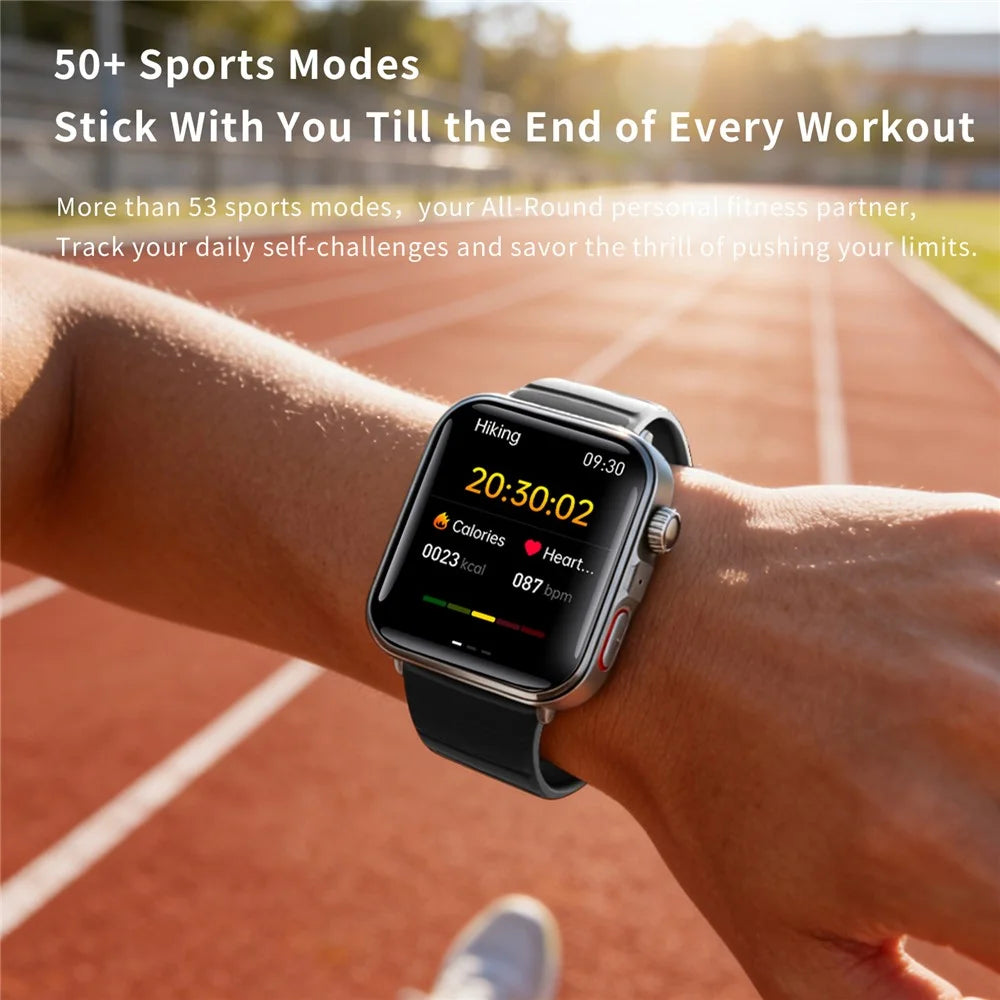 F330 Smart Watch Bluetooth-Compatible Calling Heart Rate Blood Oxygen ECG Monitoring Sports Watch - Black / Silicone Strap - 5