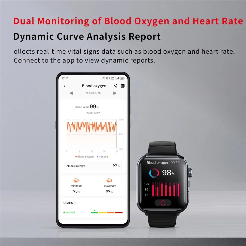 F330 Smart Watch Bluetooth-Compatible Calling Heart Rate Blood Oxygen ECG Monitoring Sports Watch - Black / Silicone Strap - 6