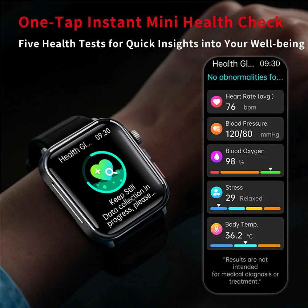 F330 Smart Watch Bluetooth-Compatible Calling Heart Rate Blood Oxygen ECG Monitoring Sports Watch - Black / Silicone Strap - 7