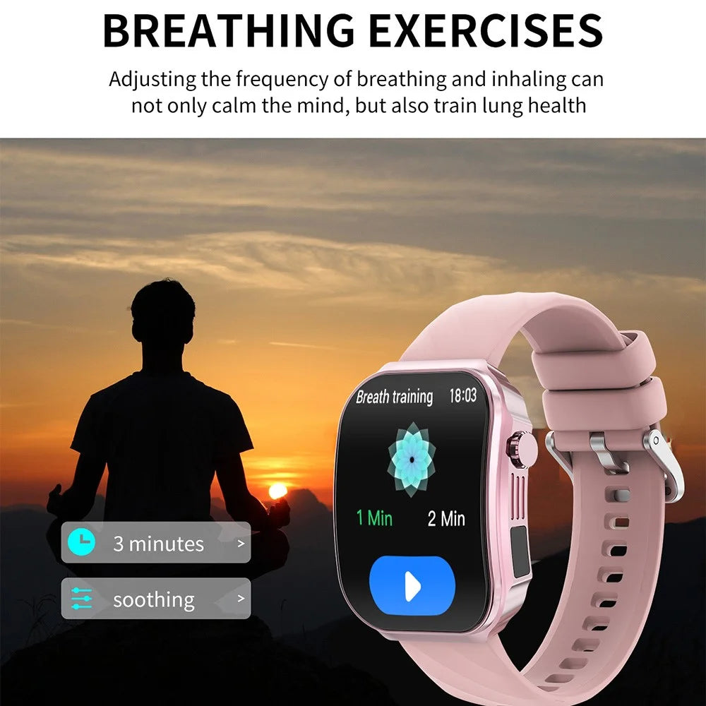 U15 2.2 Inch Square Screen Smart Watch Health Monitor Bluetooth-compatible Call Fitness Tracker Built-in Flashlight - Black - 5