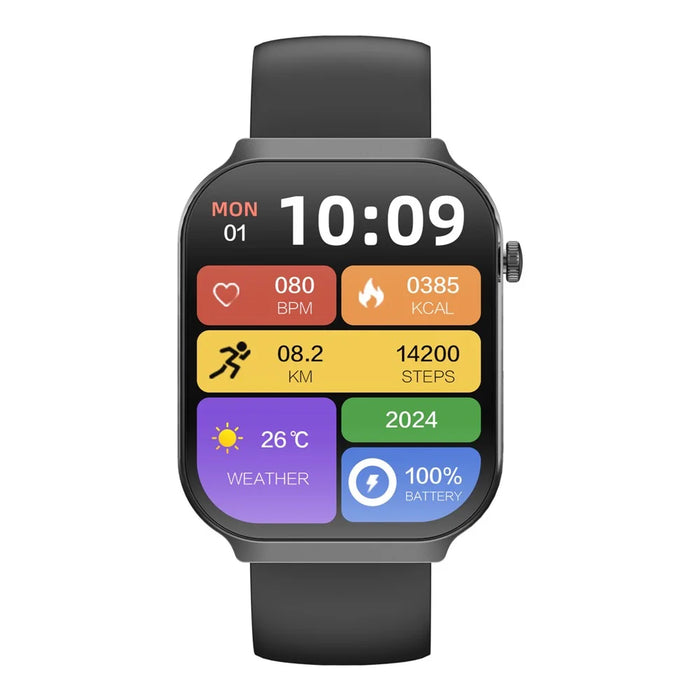 U21 2.2 Inch Square Screen ECG Heart Rate Detection Bluetooth-compatible Call Sports Smart Watch with Sleep Monitor - Black - 2