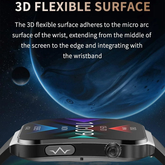 U21 2.2 Inch Square Screen ECG Heart Rate Detection Bluetooth-compatible Call Sports Smart Watch with Sleep Monitor - Black - 5