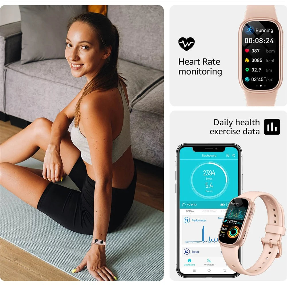 B7 1.47 Inch HD Screen Health Monitoring Bluetooth-compatible Calling Smart Watch Sleep Tracker Sports Watch - Pink - 2