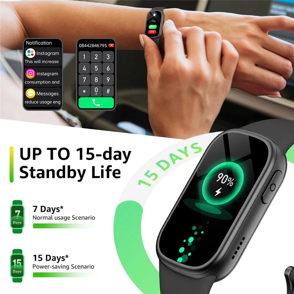 B7 1.47 Inch HD Screen Health Monitoring Bluetooth-compatible Calling Smart Watch Sleep Tracker Sports Watch - Pink - 3