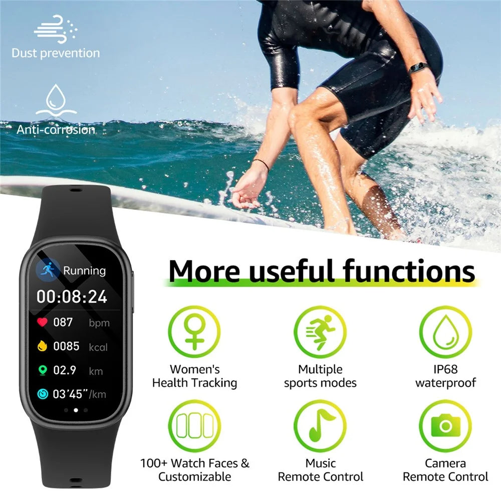 B7 1.47 Inch HD Screen Health Monitoring Bluetooth-compatible Calling Smart Watch Sleep Tracker Sports Watch - Pink - 5