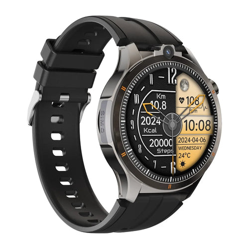 UC16 4G Android Smart Watch Dual Camera 1.43 Inch AMOLED Screen Heart Rate Monitor Sports Wristwatch - Black - 1