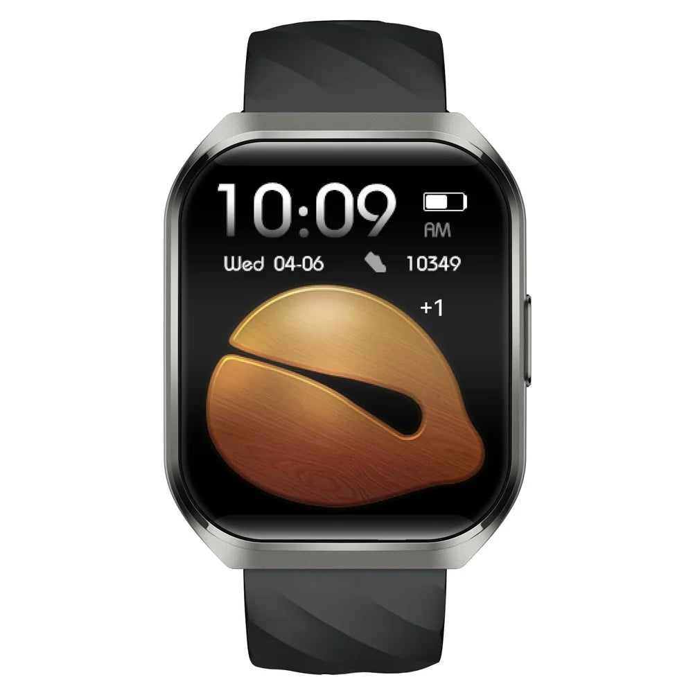 MT66 Silicone Strap Smart Watch 1.83 Inch IPS Screen Fitness Tracker IP68 Waterproof Heart Rate Monitor - Black - 4