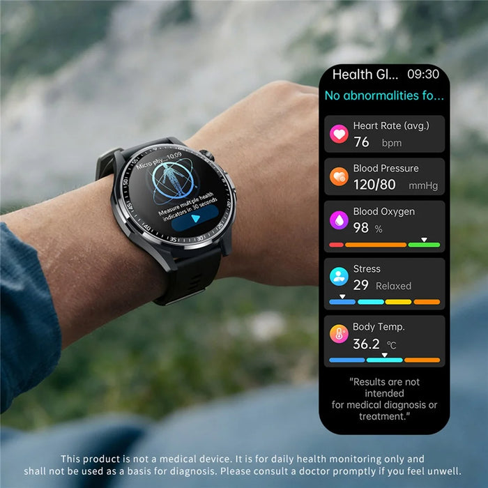 F240 Smart Health Watch ECG Heart Rate Blood Pressure Blood Oxygen Sleep Monitor IP67 Waterproof Sports Watch - Black Silicone Strap - 2