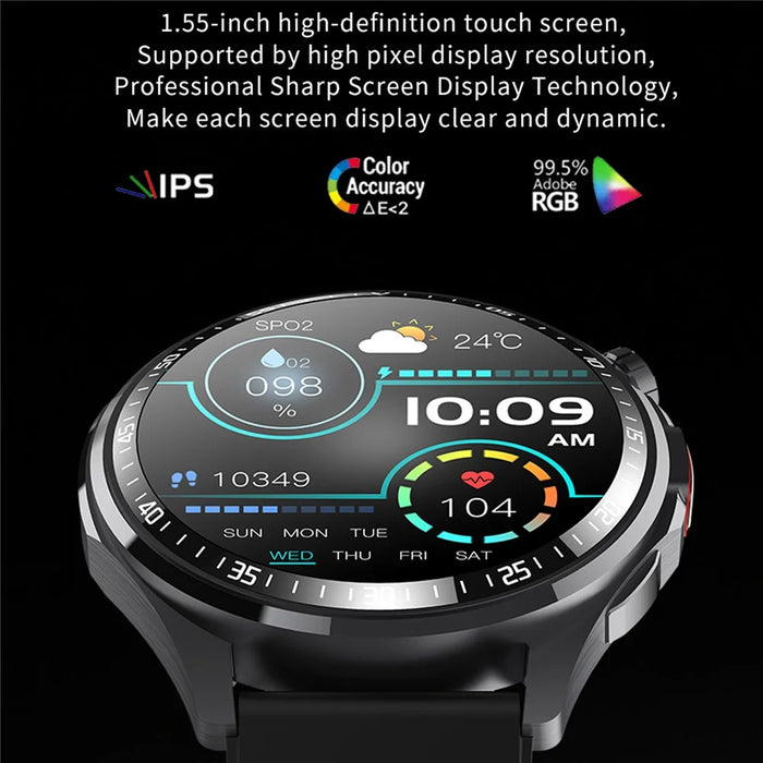 F240 Smart Health Watch ECG Heart Rate Blood Pressure Blood Oxygen Sleep Monitor IP67 Waterproof Sports Watch - Black Silicone Strap - 6