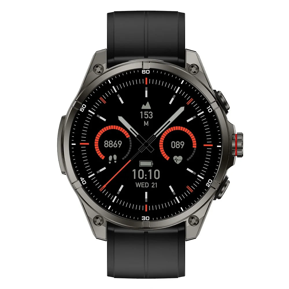 FT66 1.43 Inch AMOLED Screen Smart Watch 5 ATM Waterproof GPS Track Health Monitor Bluetooth-compatible Call Wrist Watch - Black - 2
