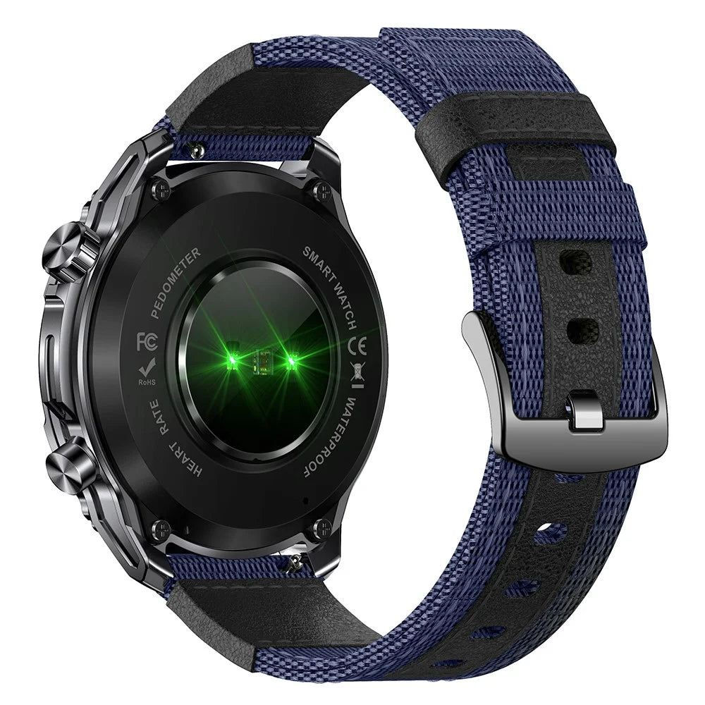 I116 Smart Watch 1.52 Inch HD Screen Health Monitor Outdoor Sports Fitness Tracker, Nylon Strap - Blue - 4