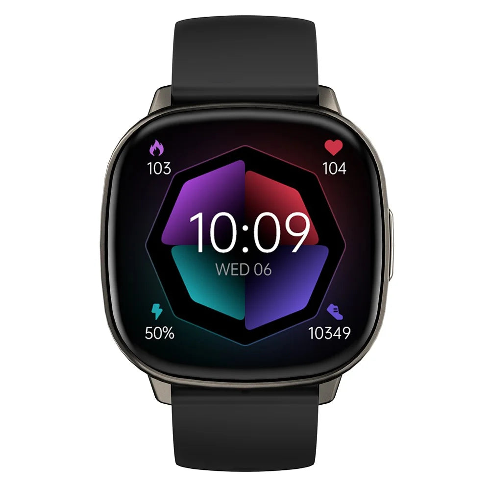 HD17 Air 1.73 Inch AMOLED Screen Smart Watch Bluetooth-compatible Call Health Monitor Wristwatch for Sports - Black - 4