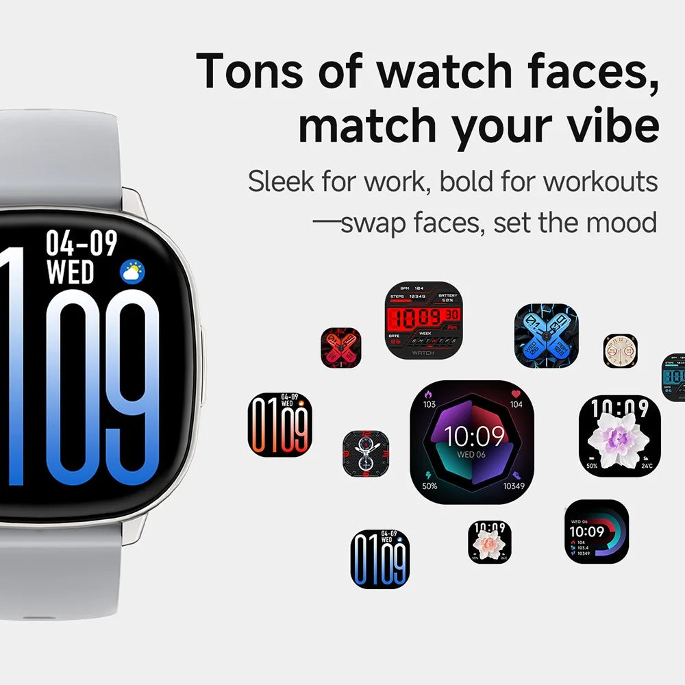 HD17 Air 1.73 Inch AMOLED Screen Smart Watch Bluetooth-compatible Call Health Monitor Wristwatch for Sports - Black - 7