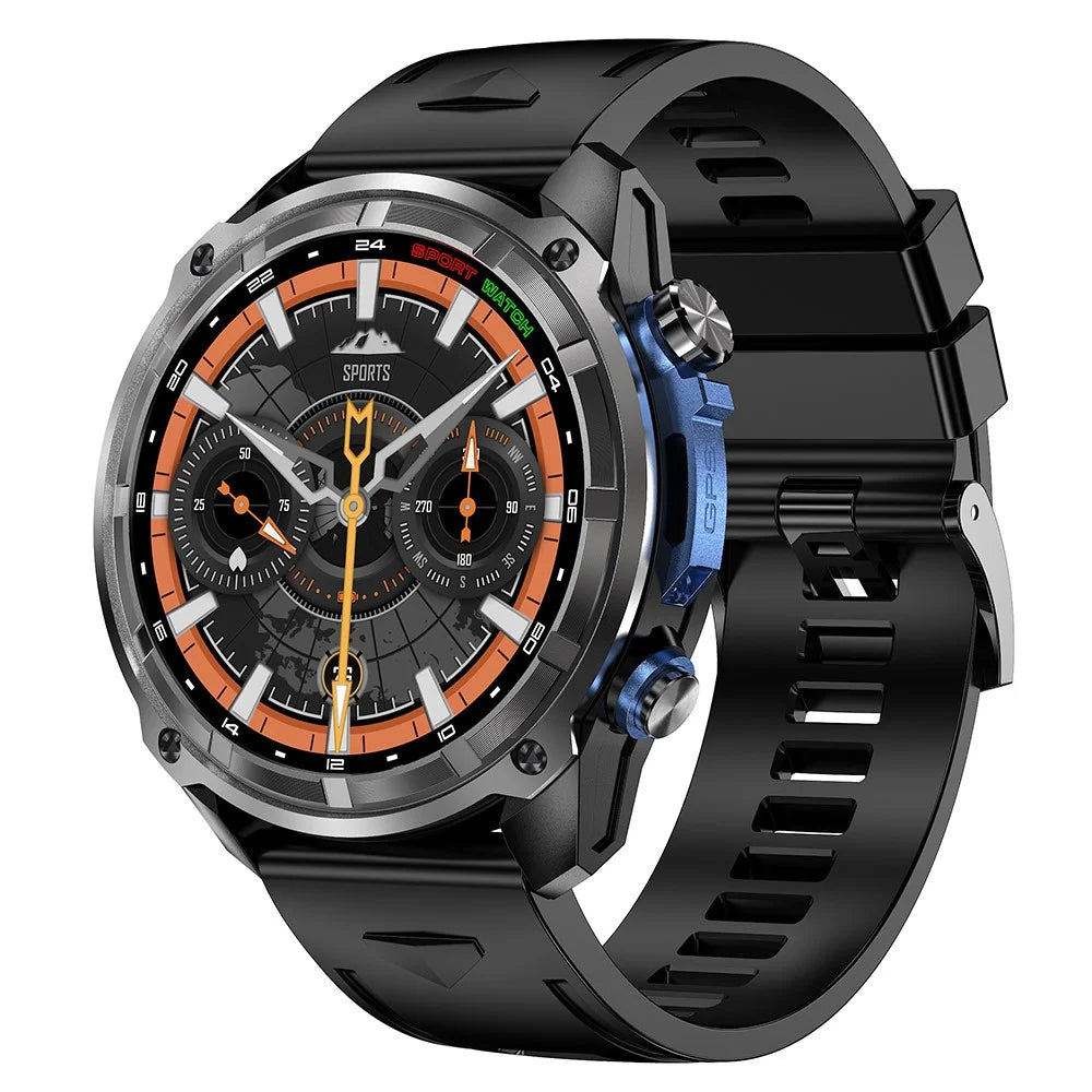 C175C Smart Watch 1.43 inch AMOLED GPS 4GB Memory 860mAh 100+ Sports Modes Watch for Outdoor - Black - 1