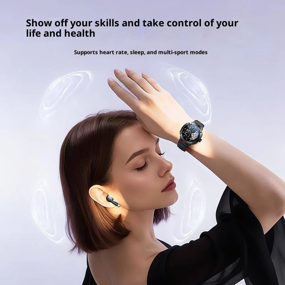 YESIDO IO50 2-in-1 Smart Watch with TWS Earbuds 1.46inch HD Screen Bluetooth-compatible Health Monitor - 4