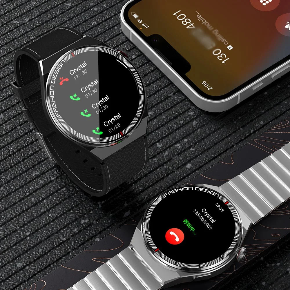 H4 promax Smart Watch Bluetooth-compatible Call Health Monitor 50+ Sports Modes NFC Wristwatch - Black Steel Strap - 5