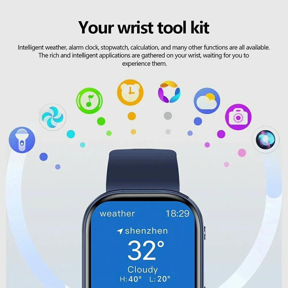 Y3 Smart Watch 1.88 Inch HD Display Heart Rate Blood Oxygen Monitor Bluetooth-compatible Call Wristwatch - Black - 6