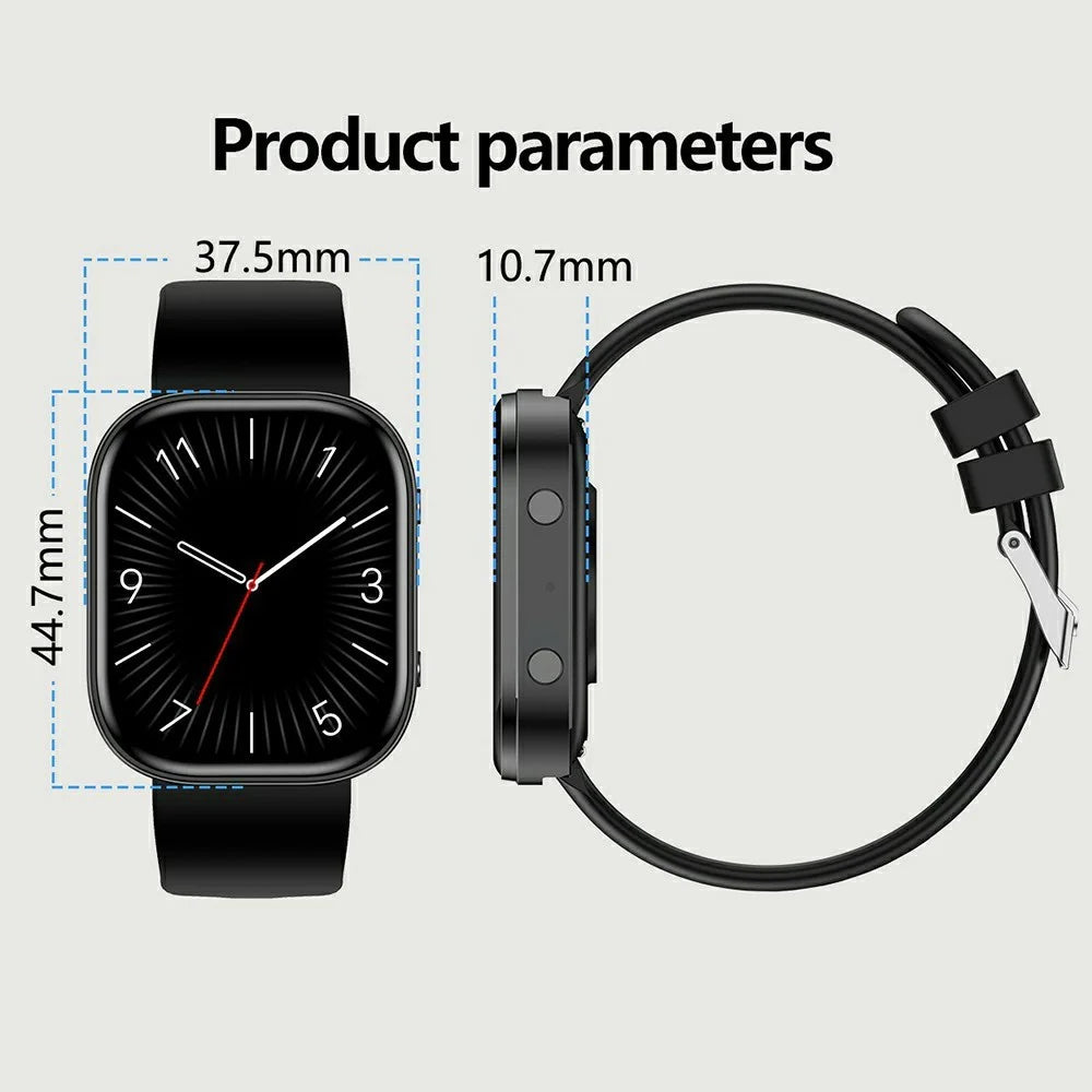 Y3 Smart Watch 1.88 Inch HD Display Heart Rate Blood Oxygen Monitor Bluetooth-compatible Call Wristwatch - Black - 7