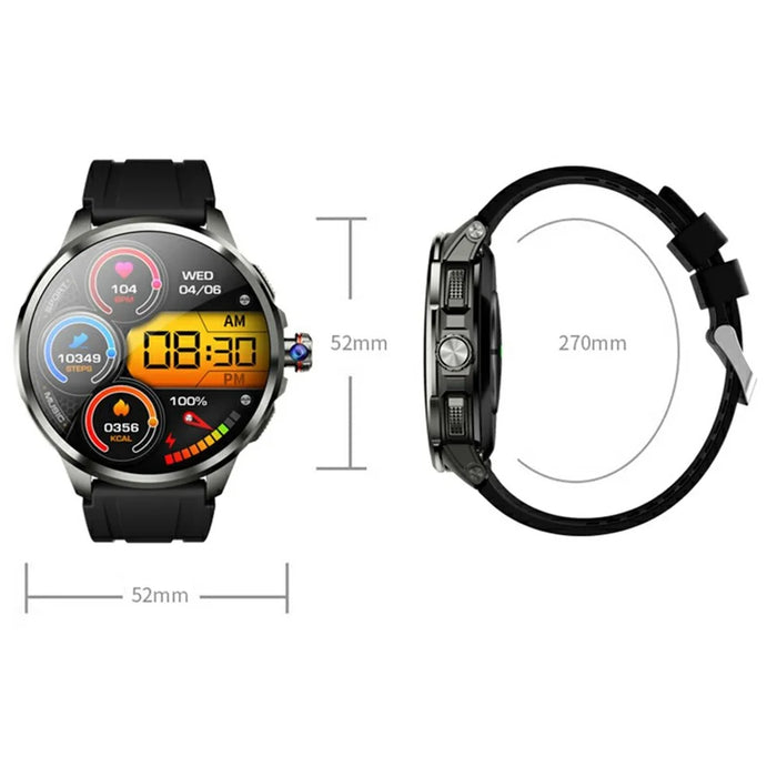 H99 1.95 Inch AMOLED Screen 5G Smart Watch Android 8.1 Video Call Sports Watch Support SIM Card - Black - 7