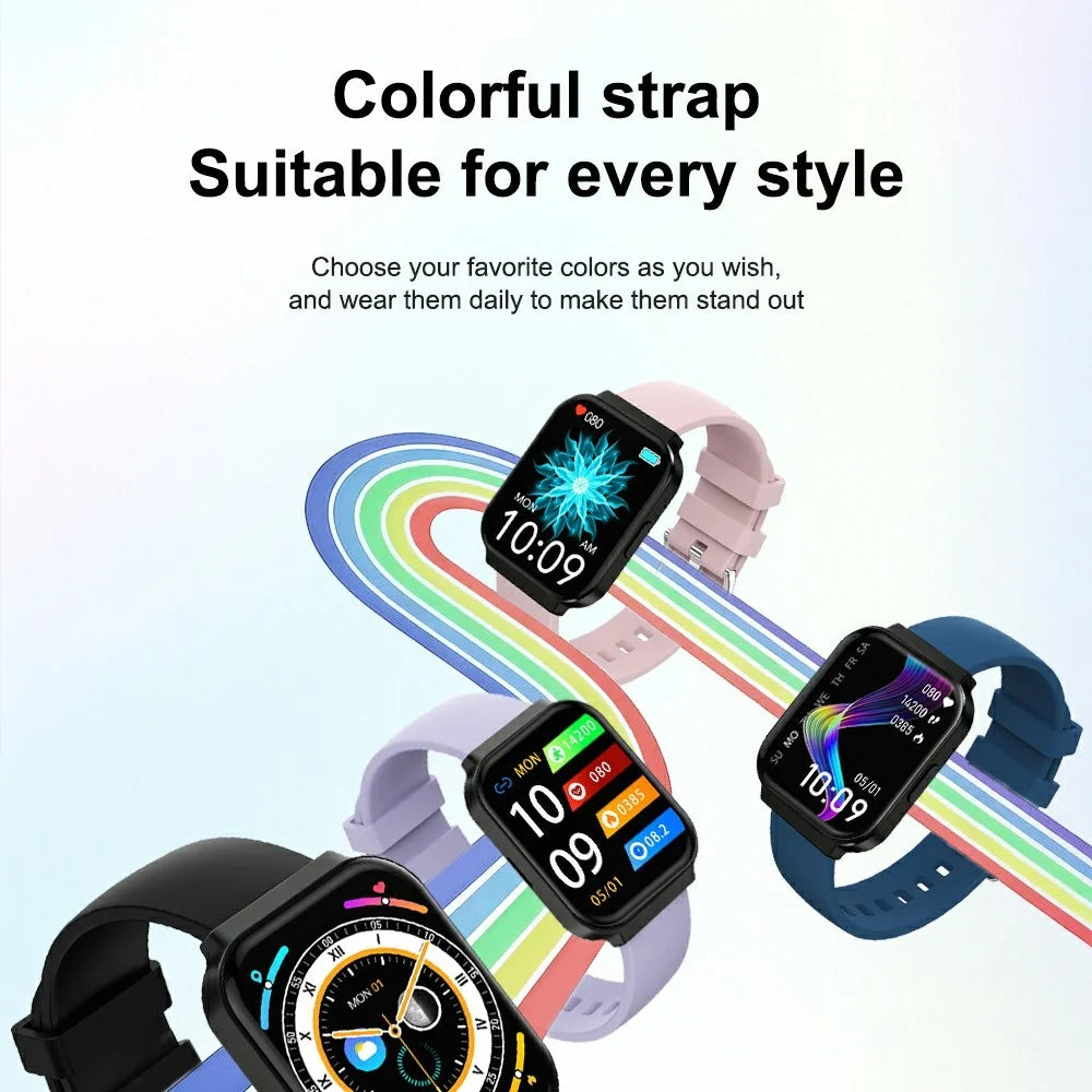 D16 Smart Watch 1.75 Inch HD Screen Bluetooth-compatible IP68 Waterproof Call Heart Rate Sleep Health Monitoring Watch - Black - 5