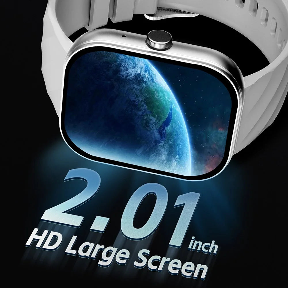 D02 Smart Watch 2.01 Inch Touch Screen Bluetooth-compatible Call Heart Rate SpO2 IP68 Waterproof Sports Monitor Watch - Black - 7