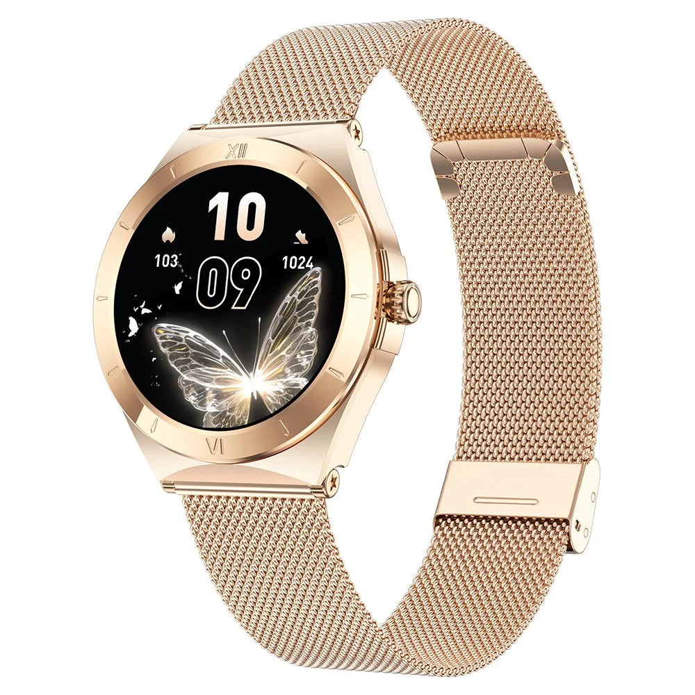 L03 Women's Smart Watch 1.19 Inch AMOLED Screen 390x390 Display Ultra-thin IP68 Waterproof Smart Bracelet for Fitness Health - Gold - 1